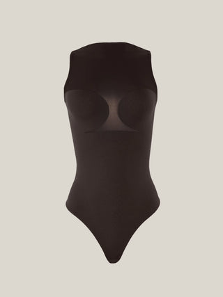  Wolford Bustier String Body Dark Wood