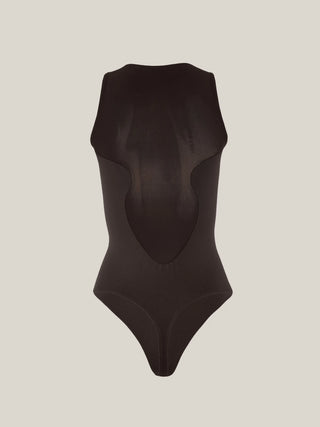  Wolford Bustier String Body Dark Wood