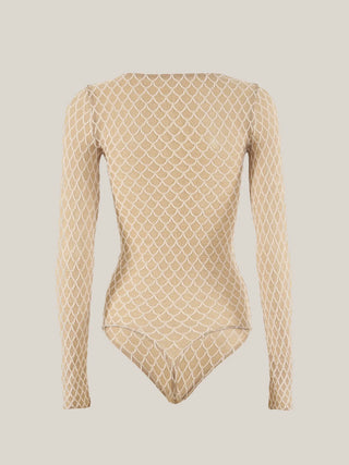  Wolford Velvet Net String Body White