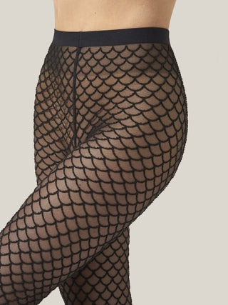  Wolford Velvet Net Tights Black