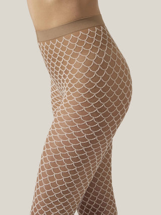  Wolford Velvet Net Tights White
