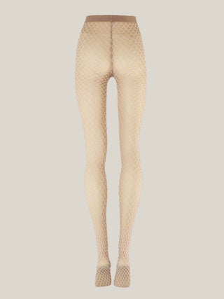  Wolford Velvet Net Tights White