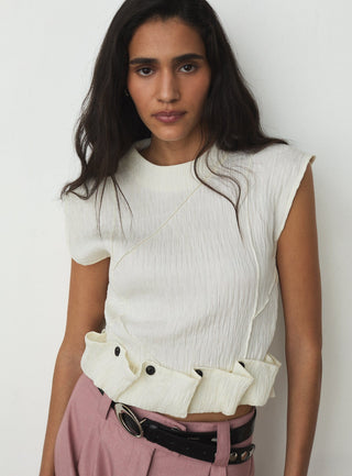  Laagam Zania Ecru Top