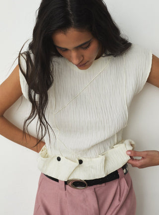  Laagam Zania Ecru Top