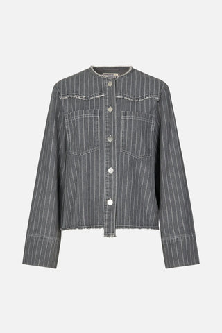 Baum und Pferdgarten Jacket Bo Grey Pinstripe Denim Jacket - Anavi