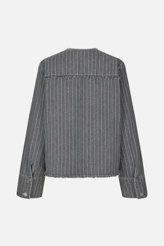 Baum und Pferdgarten Jacket Bo Grey Pinstripe Denim Jacket - Anavi