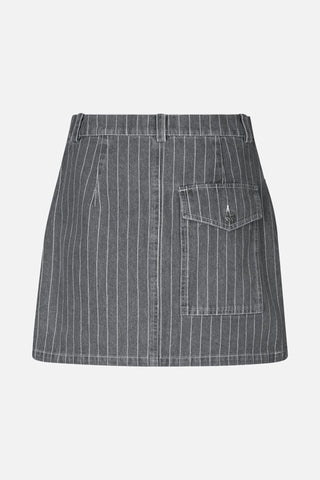 Baum und Pferdgarten Skirt Sali Grey Pinstripe Denim Skirt - Anavi