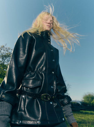  Laagam Berghain Black Long Jacket