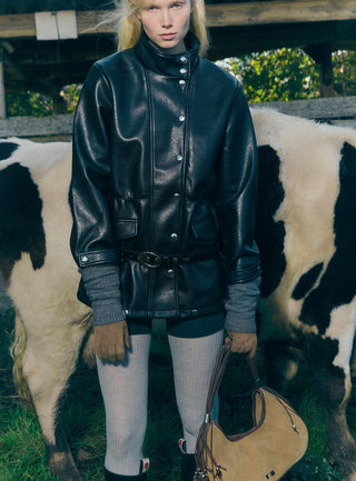  Laagam Berghain Black Long Jacket