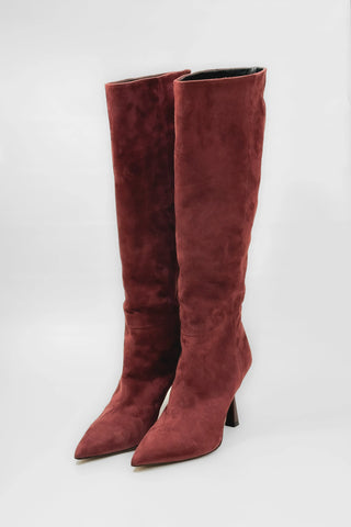 Boots - Kirò Purple Red Suede Boots - Anavi