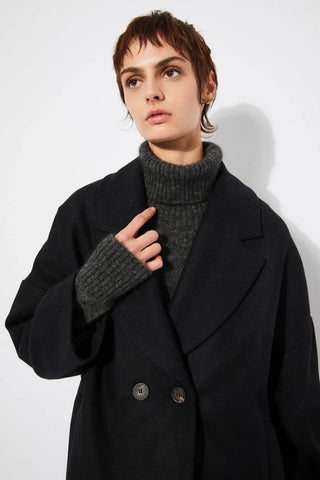 Coat - Rita Row Cedar Black Coat - Anavi