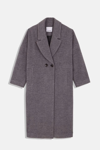 Coat - Rita Row Setut Grey Melange Coat - Anavi