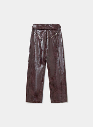  Laagam Horus Burgundy Textured Pants
