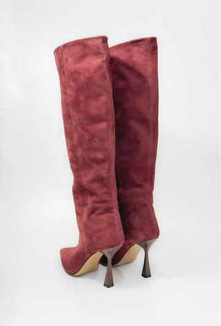 Kirò Purple Red Suede Boots - Anavi