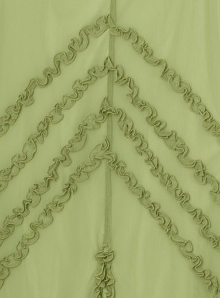 Laagam Arabella Green Ruffled Dress - Anavi