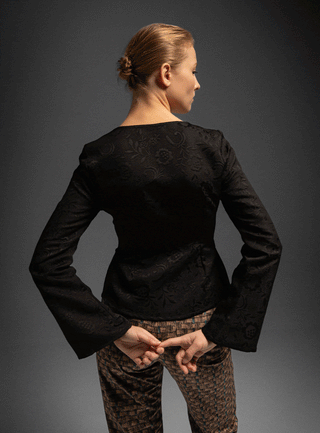Laagam Ascot Black Blouse - Anavi