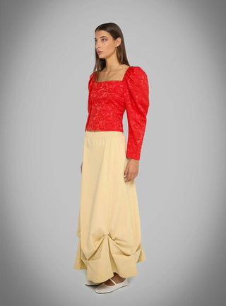 Laagam Blouse Brigitte Red Blouse - Anavi