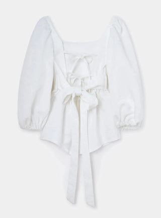 Laagam Blouse Cecile White Blouse - Anavi