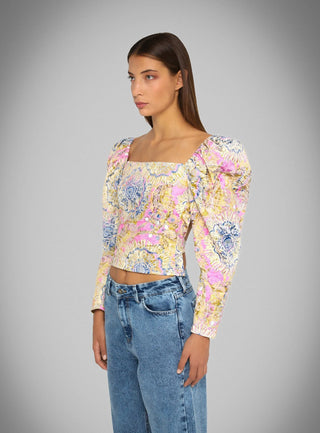 Laagam Brigitte Jacquard Blouse - Anavi