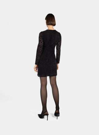 Laagam Candice Bow Textured Dress - Anavi
