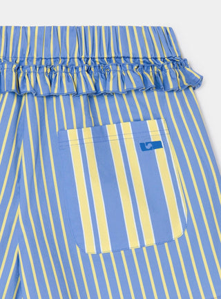 Laagam Caos Blue Poplin Boxer Pants - Anavi