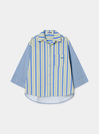 Laagam Caos Blue Poplin Shirt - Anavi