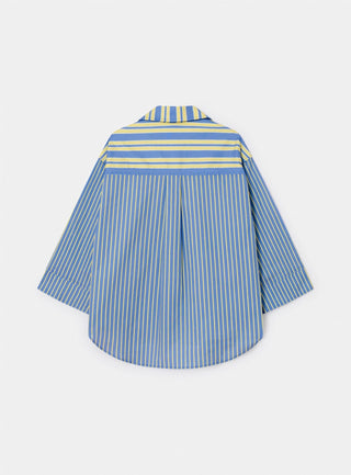 Laagam Caos Blue Poplin Shirt - Anavi