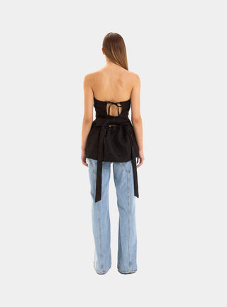 Laagam Cecile Black Strapless Top - Anavi