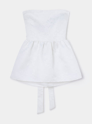 Laagam Cecile White Strapless Top - Anavi