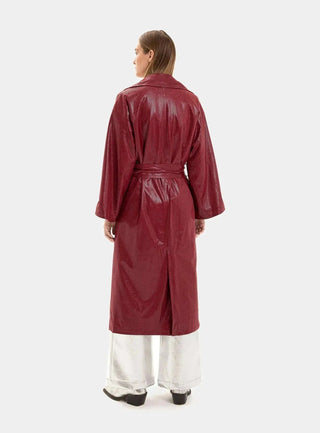 Laagam Cobra Burgundy Trench - Anavi