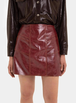 Laagam Frankie Burgundy Skirt - Anavi