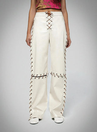 Laagam Pants Frank Lace Up Pants - Anavi