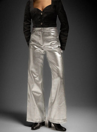 Laagam Pants Studio54 Silver Pants - Anavi