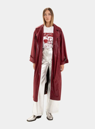 Laagam Trench Cobra Burgundy Trench - Anavi