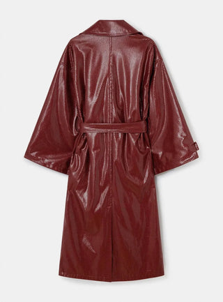 Laagam Trench Cobra Burgundy Trench - Anavi