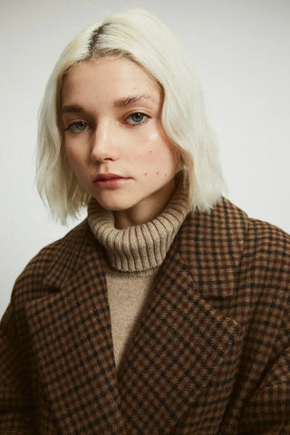 Rita Row Cedar Checkered Coat - Anavi
