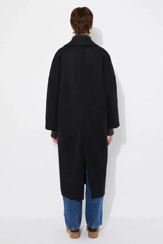 Rita Row Coat Cedar Black Coat - Anavi