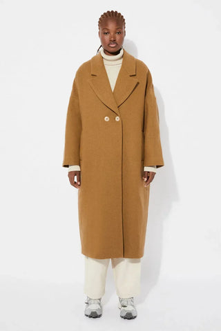 Rita Row Coat Cedar Camel Coat - Anavi