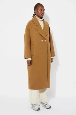 Rita Row Coat Cedar Camel Coat - Anavi