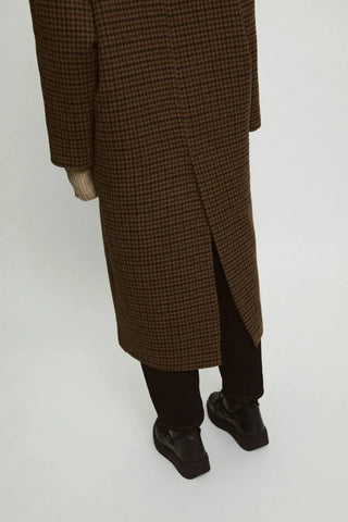 Rita Row Coat Cedar Checkered Coat - Anavi