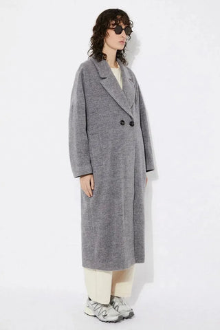 Rita Row Coat Setut Grey Melange Coat - Anavi