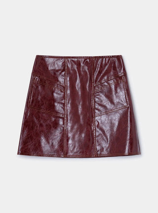 Skirt - Laagam Frankie Faux Leather Skirt - Anavi