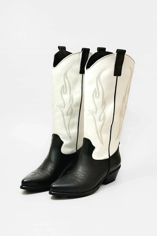 Way Out London Boots Stivale Texano Bicolore - Anavi