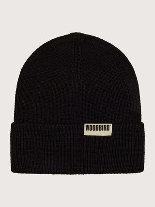 Woodbird Hat Wbyupa Long Beanie Black - Anavi