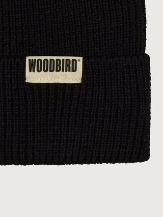 Woodbird Hat Wbyupa Long Beanie Black - Anavi