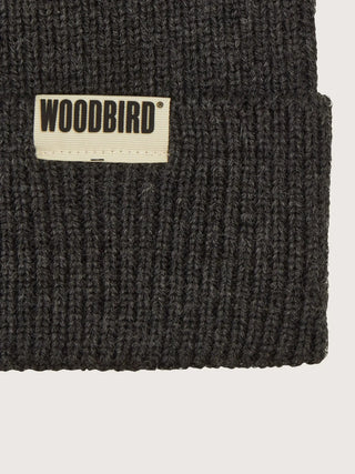 Woodbird Hat Wbyupa Long Beanie Dark Grey - Anavi