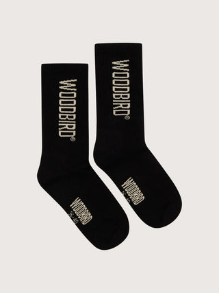 Woodbird Socks Wbtennis Logo Socks Black - Anavi