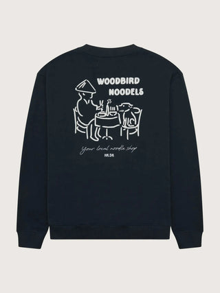 Woodbird Sweatshirt Wbcane Noodle Crew Navy - Anavi