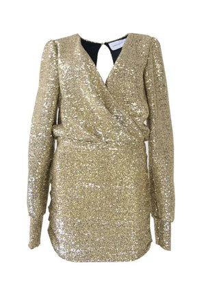 Alessandra Gallo Zoe Gold Sequin Dress