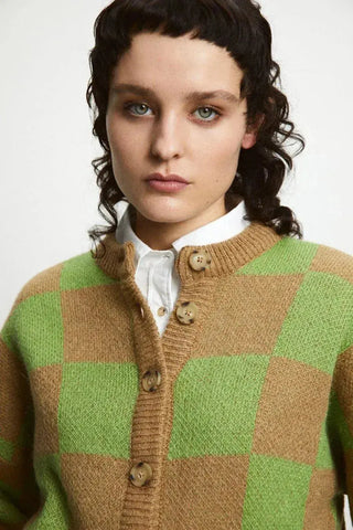  Rita Row Ellen Checkered Cardigan